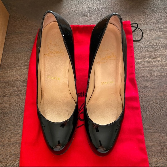 Louboutin Luboutin black patent wedge heels with box - Picture 6 of 8